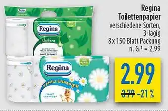 diska Regina Toilettenpapier Angebot