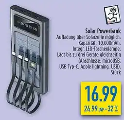 diska Solar Powerbank Angebot
