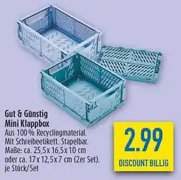 diska Gut & Günstig Mini Klappbox Angebot