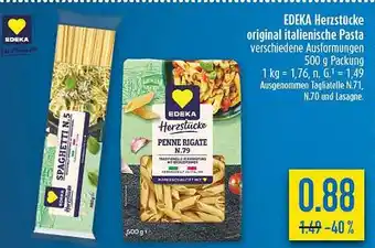 diska EDEKA Herzstücke original italienische Pasta Angebot