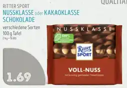 Edeka Struve RITTER SPORT NUSSKLASSE oder KAKAOKLASSE SCHOKOLADE Angebot