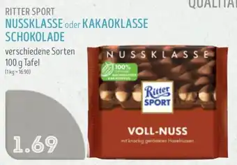Edeka Struve RITTER SPORT NUSSKLASSE oder KAKAOKLASSE SCHOKOLADE Angebot