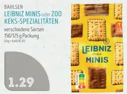 Edeka Struve BAHLSEN LEIBNIZ MINIS oder ZOO KEKS-SPEZIALITÄTEN Angebot