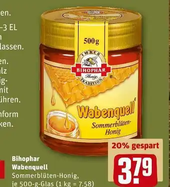 REWE Bihophar honig wabenquell Angebot