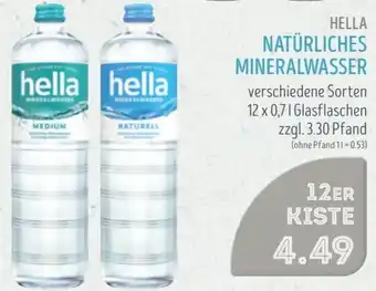 Edeka Struve HELLA NATÜRLICHES MINERALWASSER Angebot