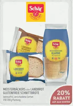 Edeka Struve Schär MEISTERBÄCKERS oder LANDBROT GLUTENFREIE SCHNITTBROTE Angebot