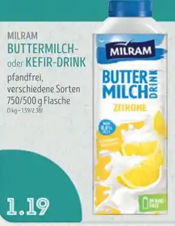 Edeka Struve MILRAM BUTTERMILCH- oder KEFIR-DRINK Angebot