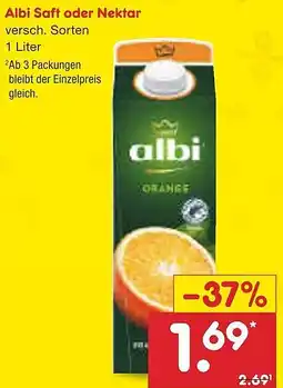 Netto Marken-Discount Albi Saft oder Nektar Angebot