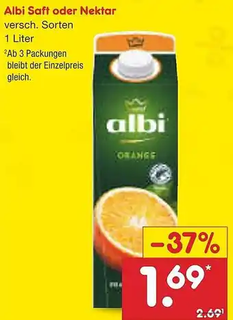 Netto Marken-Discount Albi Saft oder Nektar Angebot