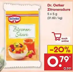 Netto Marken-Discount Dr. Oetker Zitronensäure Angebot