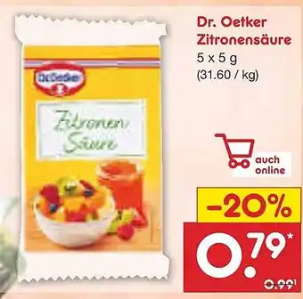 Netto Marken-Discount Dr. Oetker Zitronensäure Angebot