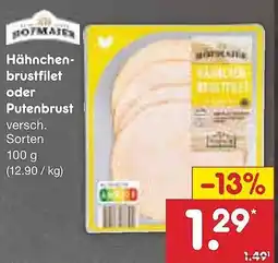 Netto Marken-Discount Hähnchen- brustfilet oder Putenbrust Angebot