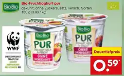 Netto Marken-Discount Bio Bio Bio-Fruchtjoghurt pur Angebot