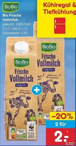 Netto Marken-Discount BloBlo Bio Frische Vollmilch Angebot
