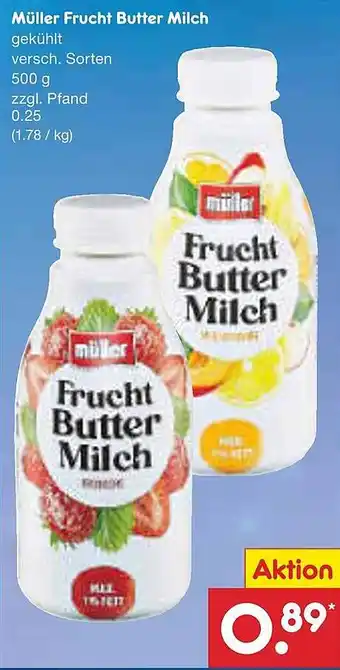 Netto Marken-Discount Müller Frucht Butter Milch Angebot