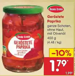 Netto Marken-Discount Beste Ernte Geröstete Paprika Angebot