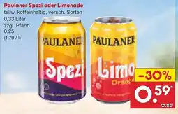 Netto Marken-Discount Paulaner Spezi oder Limonade Angebot