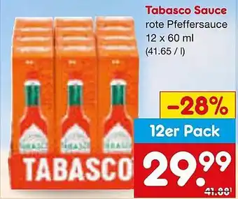 Netto Marken-Discount Tabasco Sauce Angebot