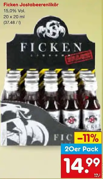 Netto Marken-Discount Ficken Jostabeerenlikör Angebot