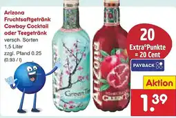 Netto Marken-Discount Arizona Fruchtsaftgetränk Cowboy Cocktail oder Teegetränk Angebot