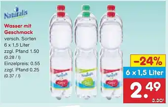 Netto Marken-Discount Naturalis Wasser mit Geschmack Angebot