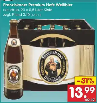 Netto Marken-Discount Franziskaner Premium Hefe Weißbier Angebot