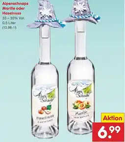 Netto Marken-Discount Alpenschnaps Marille oder Haselnuss Angebot