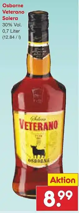 Netto Marken-Discount Osborne Veterano Solera Angebot