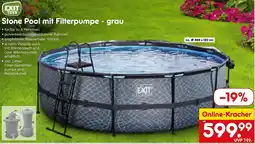 Netto Marken-Discount Stone Pool mit Filterpumpe grau Angebot