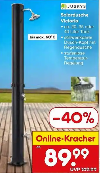 Netto Marken-Discount Juskys solardusche victoria Angebot