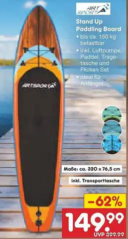 Netto Marken-Discount ARTSPORTA Stand Up Paddling Board Angebot