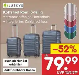 Netto Marken-Discount JUSKYS Kofferset Rom, 3-teilig Angebot