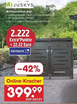 Netto Marken-Discount JUSKYS Mülltonnenbox Arel Angebot