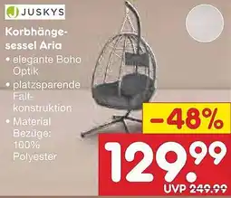 Netto Marken-Discount JUSKYS Korbhänge- sessel Aria Angebot