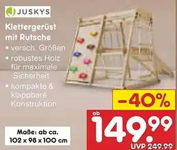 Netto Marken-Discount JUSKYS Klettergerüst mit Rutsche Angebot