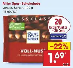 Netto Marken-Discount Ritter Sport Schokolade Angebot