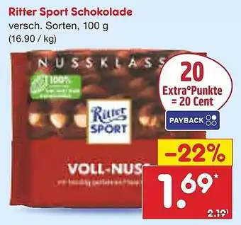 Netto Marken-Discount Ritter Sport Schokolade Angebot
