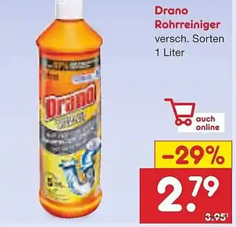 Netto Marken-Discount Drano Rohrreiniger Angebot