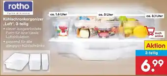 Netto Marken-Discount rotho Kühlschrankorganizer „Loft", 3-teilig Angebot