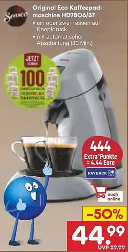Netto Marken-Discount Original Eco Kaffeepad- maschine HD7806/37 Angebot
