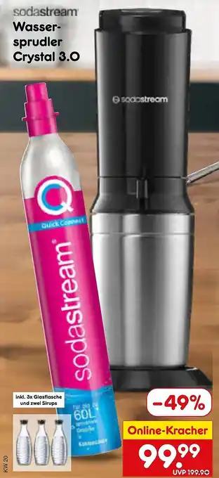 Netto Marken-Discount sodastream Wasser- sprudler Crystal 3.0 Angebot