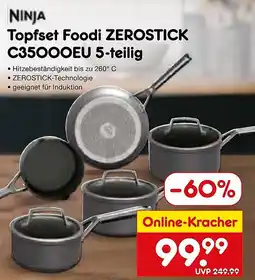 Netto Marken-Discount NINJA Topfset Foodi ZEROSTICK C35000EU 5-teilig Angebot