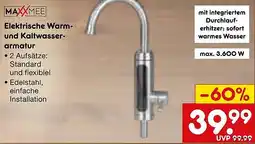 Netto Marken-Discount MAXXMEE Exxtra for you Elektrische Warm- und Kaltwasser- armatur Angebot