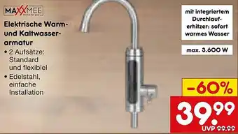 Netto Marken-Discount MAXXMEE Exxtra for you Elektrische Warm- und Kaltwasser- armatur Angebot