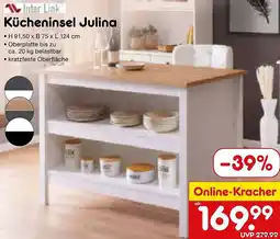 Netto Marken-Discount Inter Link Kücheninsel Julina Angebot