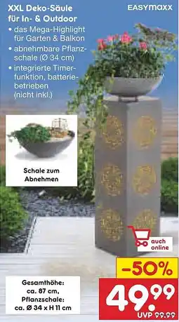 Netto Marken-Discount EASYMAXX XXL Deko-Säule für In- & Outdoor Angebot