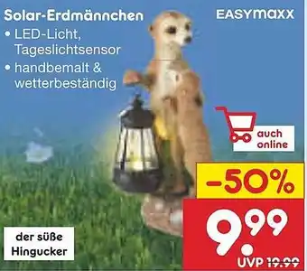 Netto Marken-Discount EASYMAXX Solar-Erdmännchen Angebot