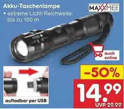 Netto Marken-Discount MAXXMEE Akku-Taschenlampe Angebot