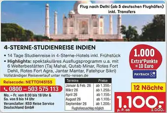 Netto Marken-Discount 4-sterne-studienreise indien Angebot