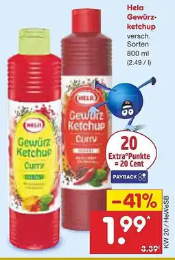 Netto Marken-Discount Hela Gewürz- ketchup Angebot